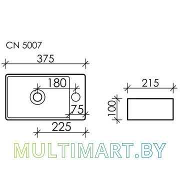 Умывальник Ceramica Nova Element CN5007 картинка 8